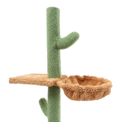 Cactus Scratching Post Cat Tree – Plush, Sturdy & Fun Play Structure for Cats