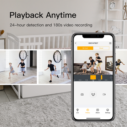 Smart Security Camera with 360° View & Motion Detection – 2K HD, Two-Way Audio, Compatible with Tuya APP