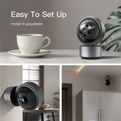 Smart Security Camera with 360° View & Motion Detection – 2K HD, Two-Way Audio, Compatible with Tuya APP