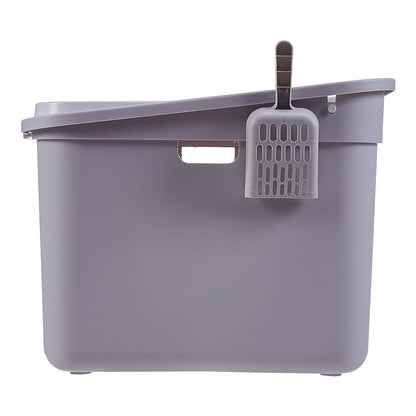 Enclosed Cat Litter Box with Top-Mounted Deodorizer – Spacious, Leak-Proof, and Easy-Clean Design