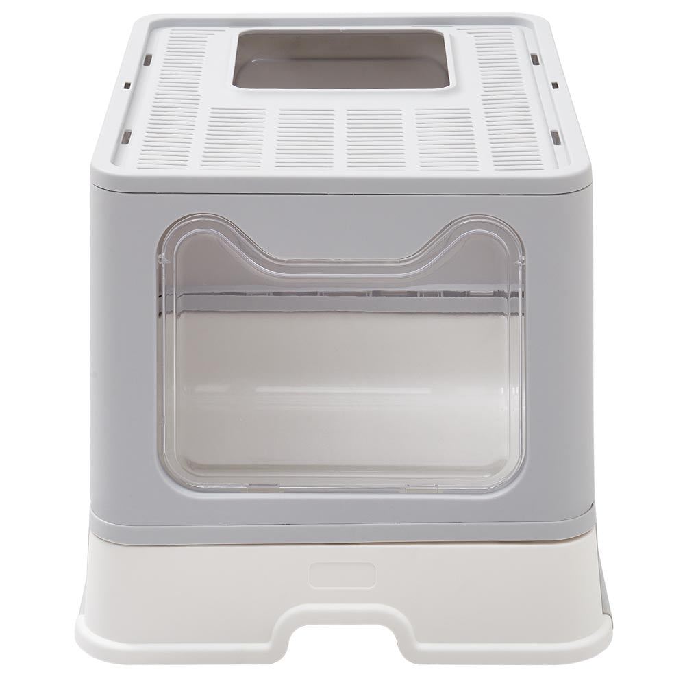 Front-Entry, Top-Opening Foldable Cat Litter Box – Compact, Easy Clean, and Space-Saving Design