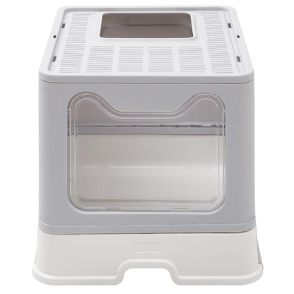 Front-Entry, Top-Opening Foldable Cat Litter Box – Compact, Easy Clean, and Space-Saving Design