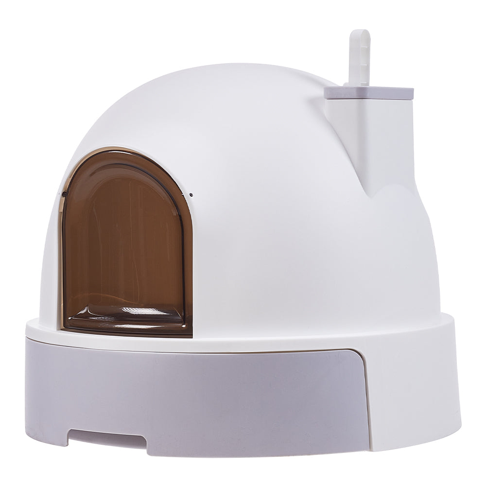 Large Enclosed Cat Litter Box with Bidirectional Doors – Multi-Cat, Odor-Control, Easy-Clean Design