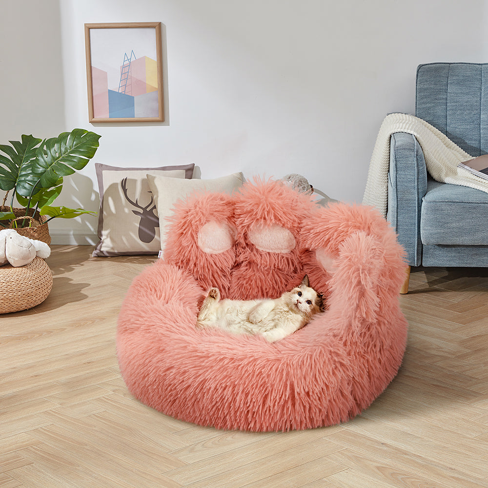 Soft Plush Pet Bed – Cozy & Comfortable with Non-Slip Bottom