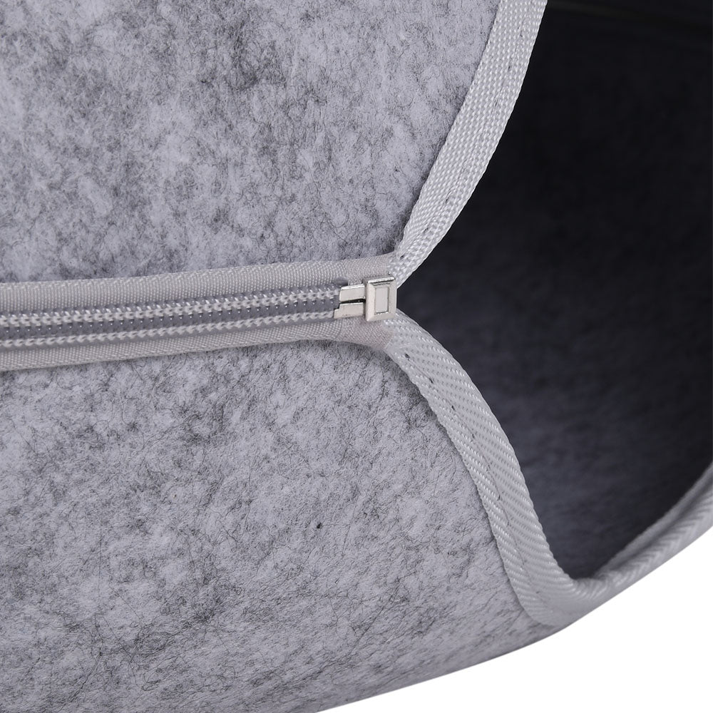3-in-1 Round Felt Cat Tunnel Bed – Cozy Play Tunnel & Cave for Small Pets