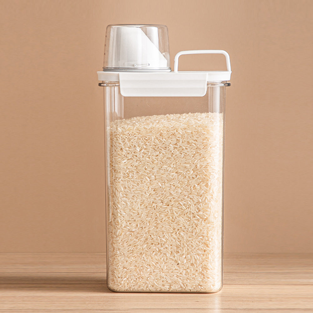 2.3L Airtight Food Storage Container – BPA-Free, Transparent & Stackable Cereal and Grain Organizer