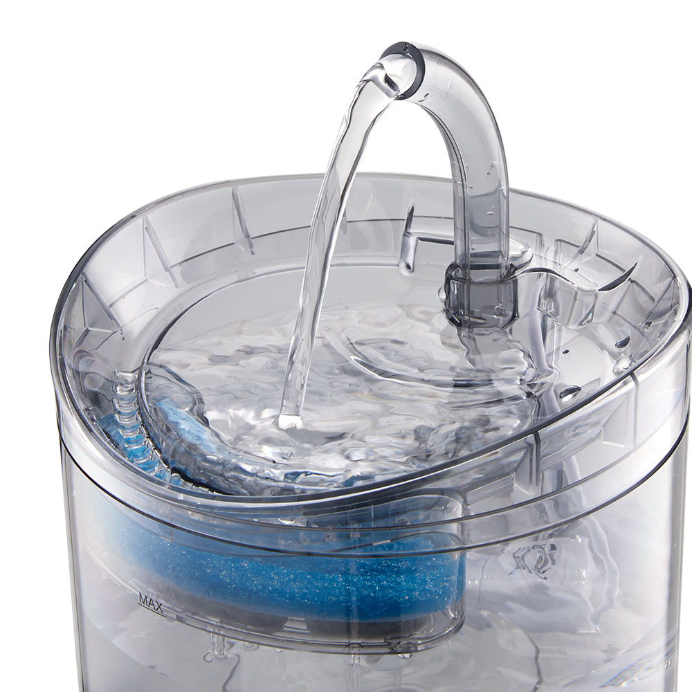 Transparent Automatic Pet Water Fountain – Quiet Circulation with Visible Filtration