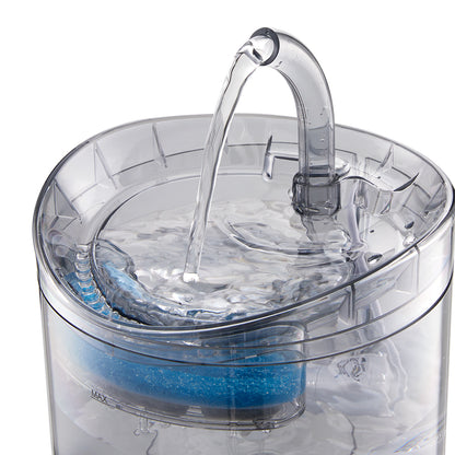 Transparent Automatic Pet Water Fountain – Quiet Circulation with Visible Filtration
