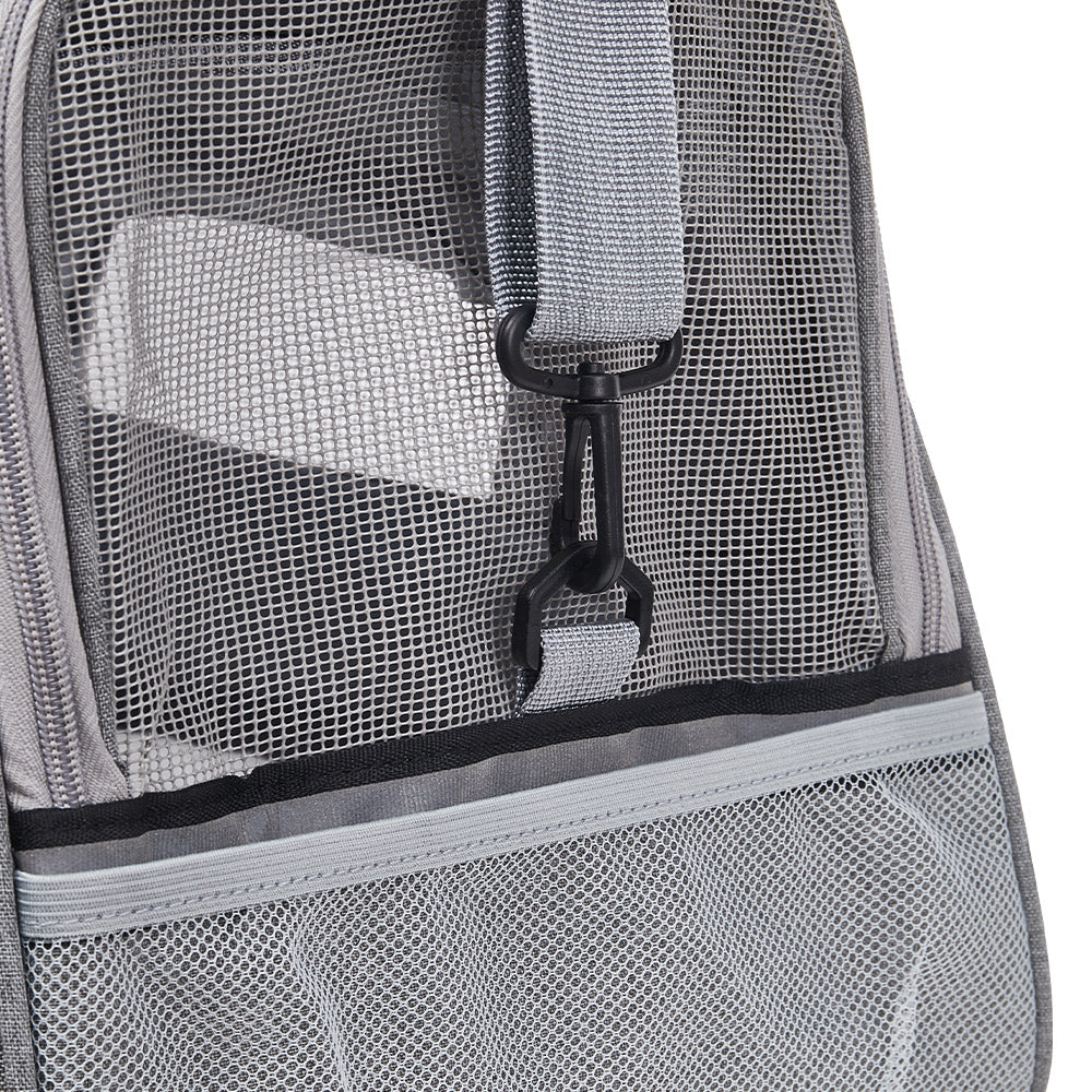 Grey Oxford Pet Travel Carrier – Soft-Sided, Foldable & Breathable Design