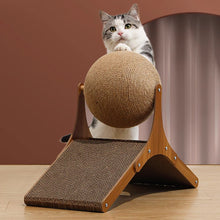 Cat Scratching Board with Interactive Sisal Ball – Durable Freestanding Cat Toy for Healthy Claws and Playtime Fun