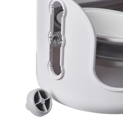 Adjustable Ceramic Double Bowl Pet Feeder – Elevated Stand with 3 Height Levels & 15° Tilt for Cats and Dogs