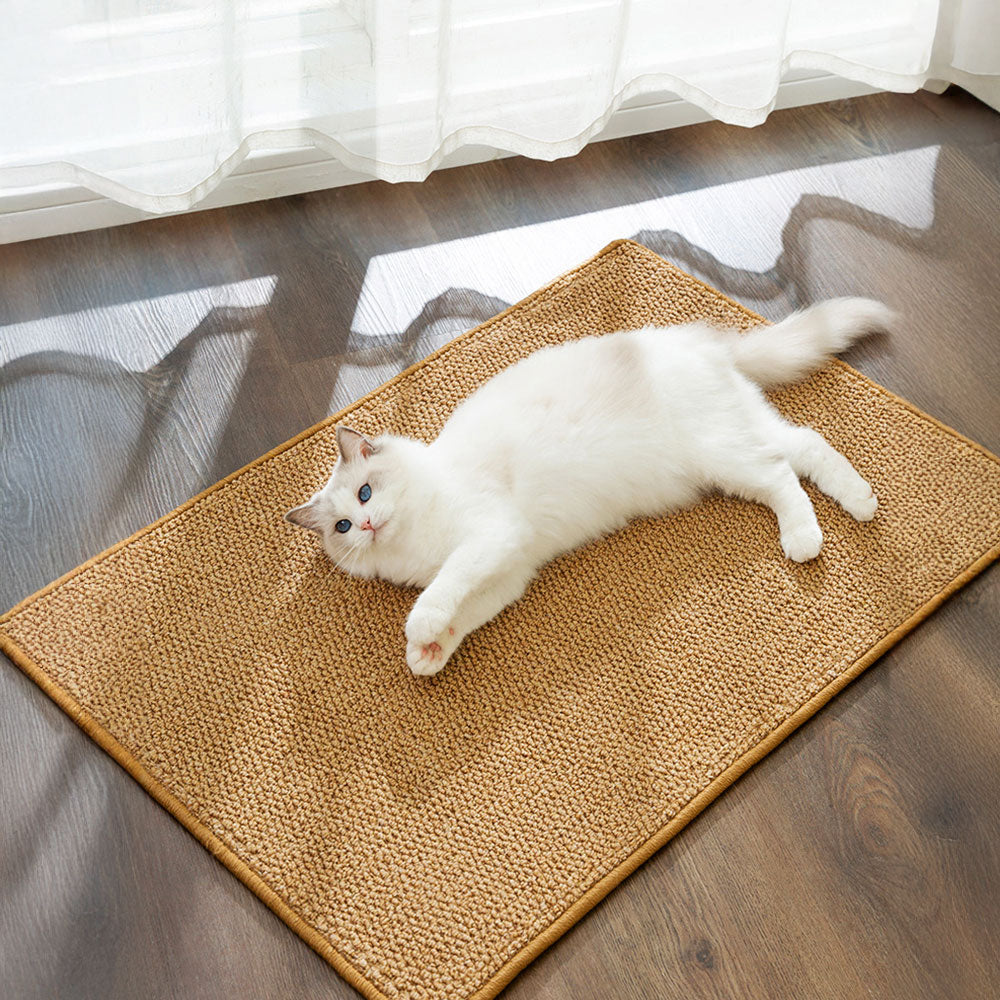 Non-Slip Pseudo-Sisal Cat Scratching Mat – Versatile Floor Protector and Play Pad for Pets