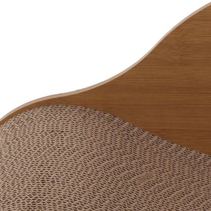 Extra-Large Corrugated Cat Scratcher and Lounger – Curved Resting Bed for Indoor Cats