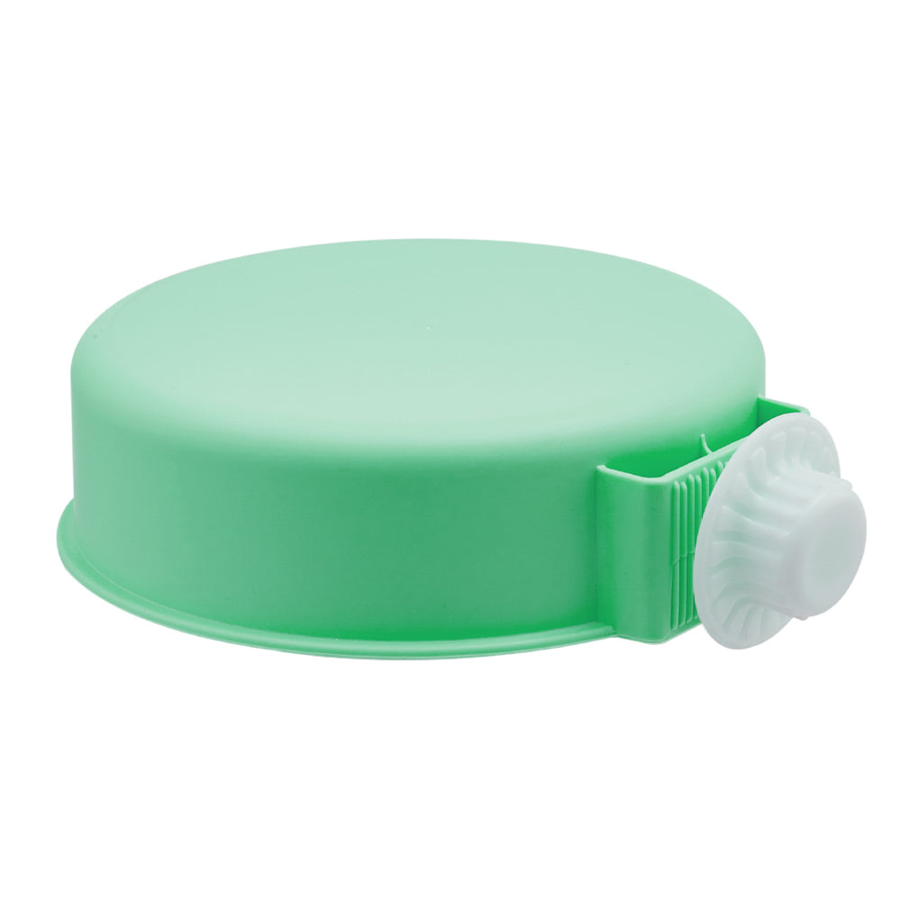 Two-in-One Stainless Steel & Plastic Cage Hanging Pet Feeder – Green, For Cats and Dogs