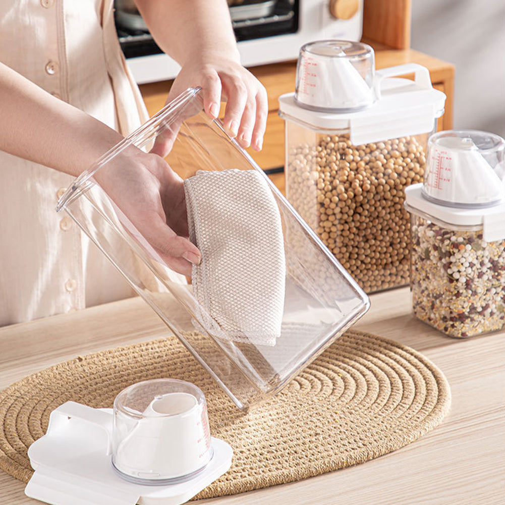 2.3L Airtight Food Storage Container – BPA-Free, Transparent & Stackable Cereal and Grain Organizer