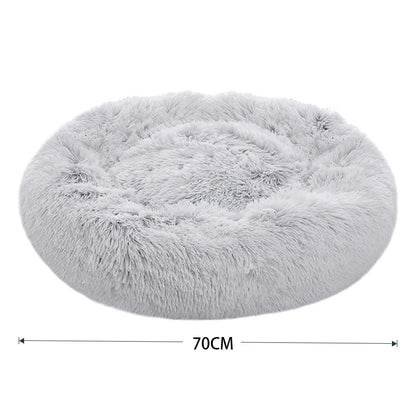 Calming Donut Pet Bed – Plush Round Cuddler for Cats and Small Dogs