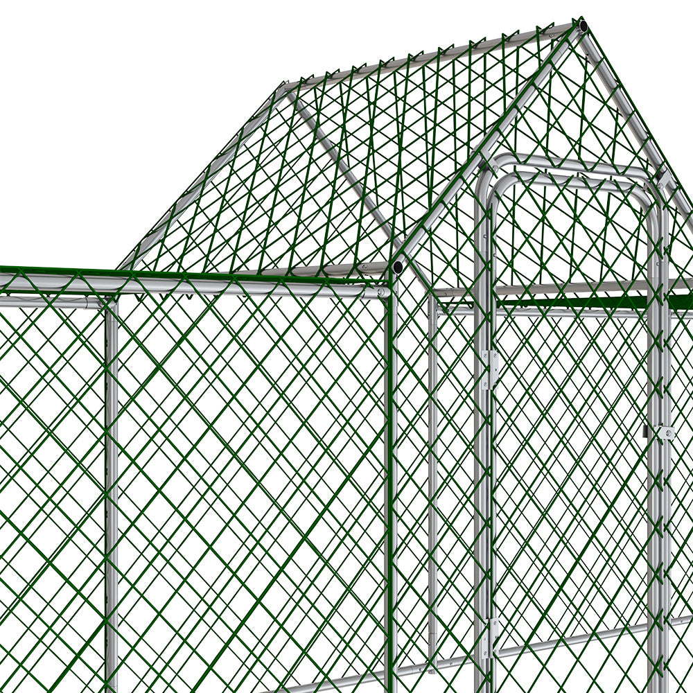Metal Chicken Coop Run with PE Tarpaulin – Secure, Spacious Outdoor Enclosure for Poultry and Rabbits