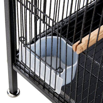 Portable Metal Bird Cage with Anti-Spill Feeders – Safe and Comfortable Home for Birds