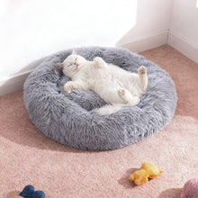 Calming Donut Plush Pet Bed – Soft, Round Cuddler with Raised Rim and Anti-Slip Bottom