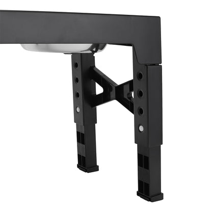 Adjustable Elevated Pet Feeder with 2 Stainless Steel Bowls – Noise-Free, Foldable Design