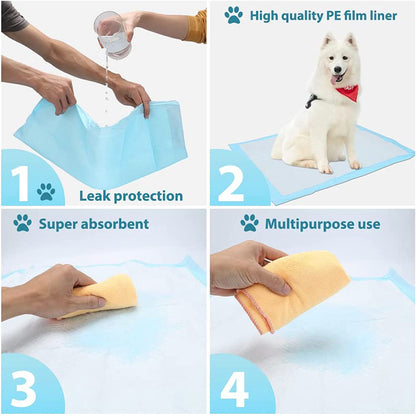 L-Size Disposable Training Pads for Puppies & Cats – 40-Pack, Extra Absorbent