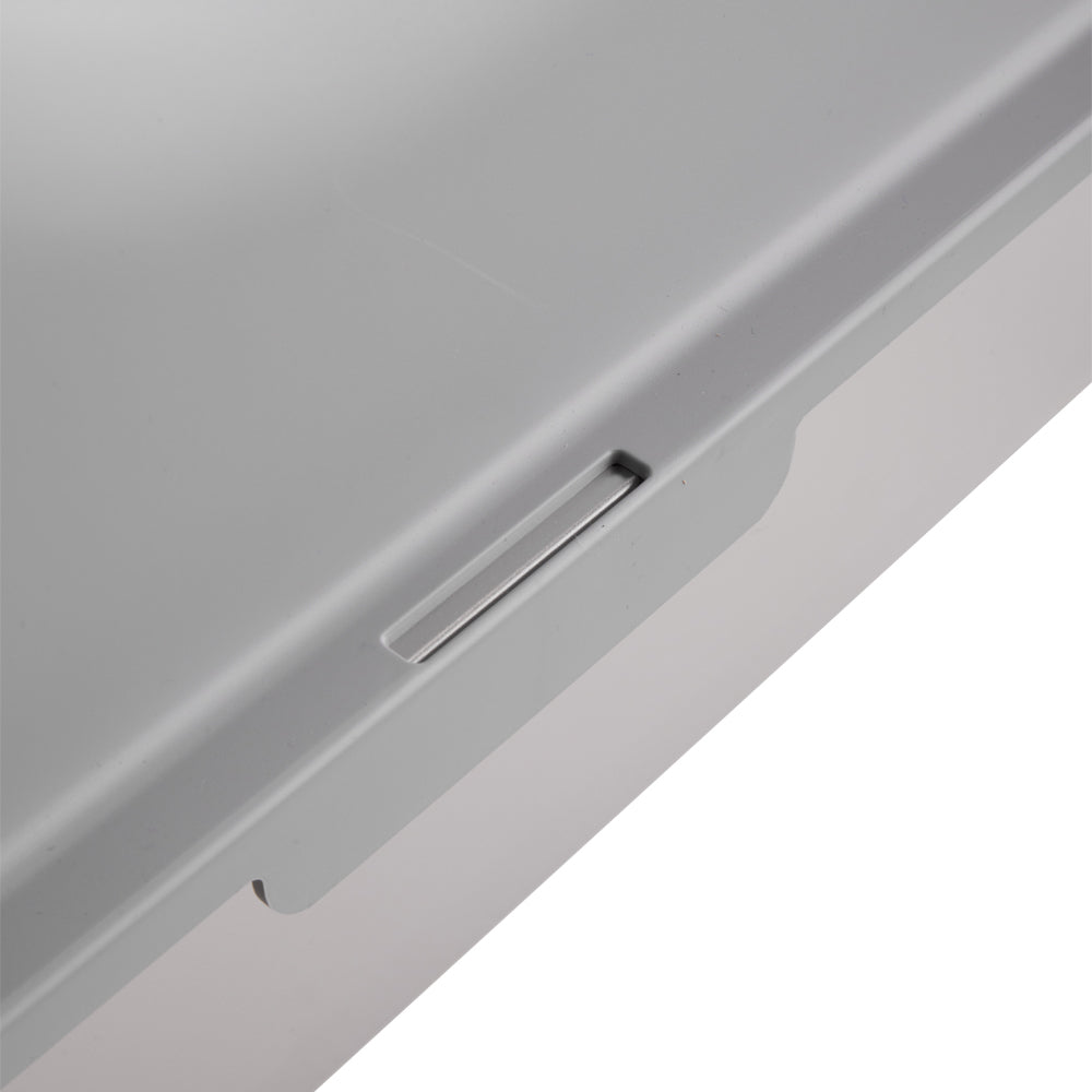 Large Stainless Steel Cat Litter Box with Removable Filter Board and Anti-Slip Base