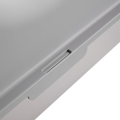 Large Stainless Steel Cat Litter Box with Removable Filter Board and Anti-Slip Base