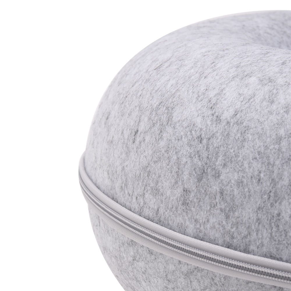 3-in-1 Round Felt Cat Tunnel Bed – Cozy Play Tunnel & Cave for Small Pets