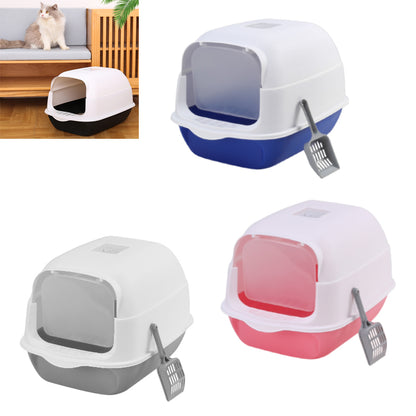 Detachable Cat Litter Box with Flip-Top Access and Built-in Deodorizer