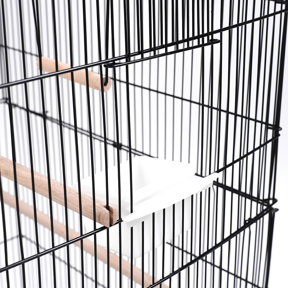 Large Metal Bird Cage with Swing, Perches, and Feeding Stations – Ideal for Small to Medium Pet Birds