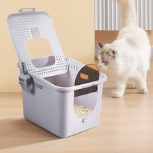 Enclosed Cat Litter Box with Top-Mounted Deodorizer – Spacious, Leak-Proof, and Easy-Clean Design