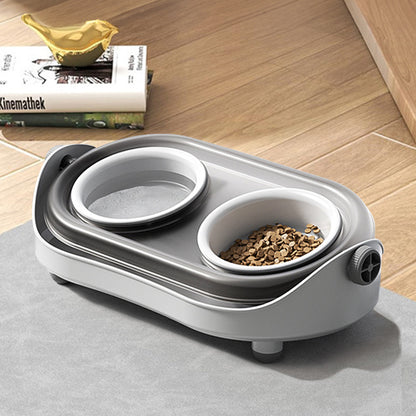 Tilt-Adjustable Ceramic Double Bowl Pet Feeder – Ergonomic Design for Cats and Dogs