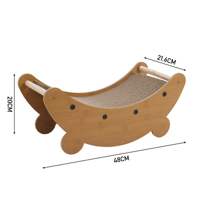 2-in-1 Cat Scratching Board & Lounge Bed – Creative Moon-Shaped Design