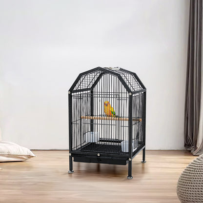 Portable Metal Bird Cage with Anti-Spill Feeders – Safe and Comfortable Home for Birds