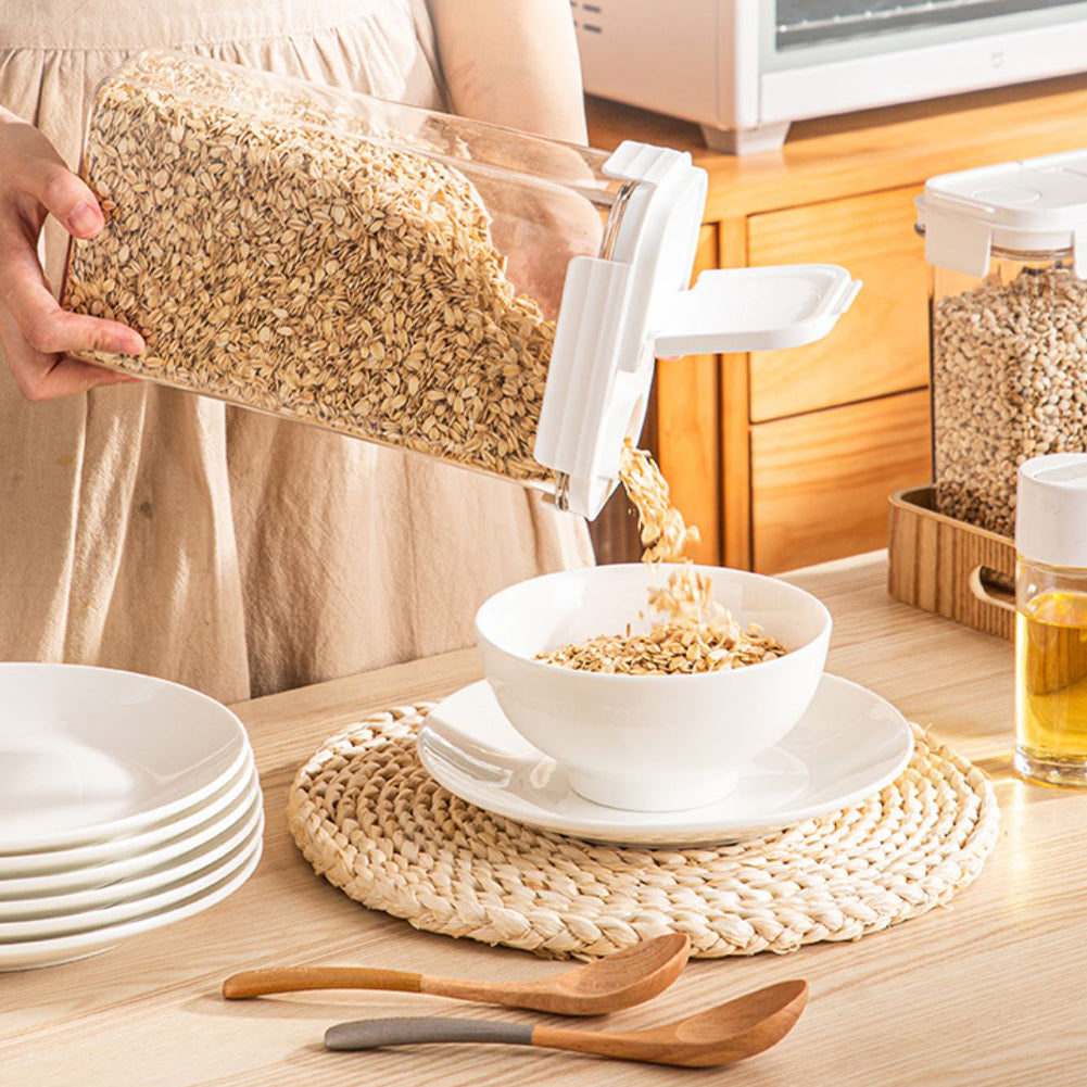 2.3L Airtight Food Storage Container – BPA-Free, Transparent & Stackable Cereal and Grain Organizer