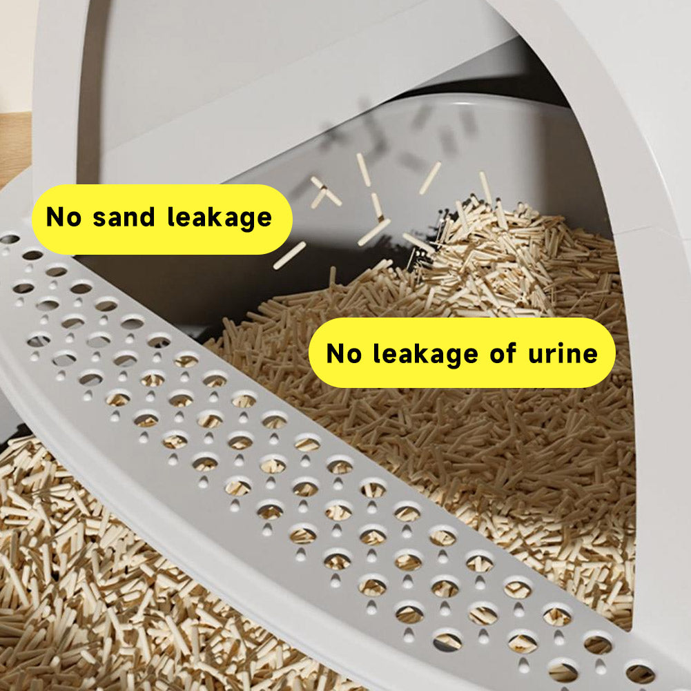 Little Devil Design Enclosed Cat Litter Box – Privacy, Easy Access, and Mess-Free