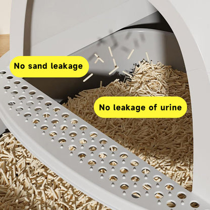 Little Devil Design Enclosed Cat Litter Box – Privacy, Easy Access, and Mess-Free