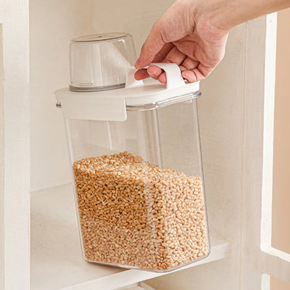 2.3L Airtight Food Storage Container – BPA-Free, Transparent & Stackable Cereal and Grain Organizer