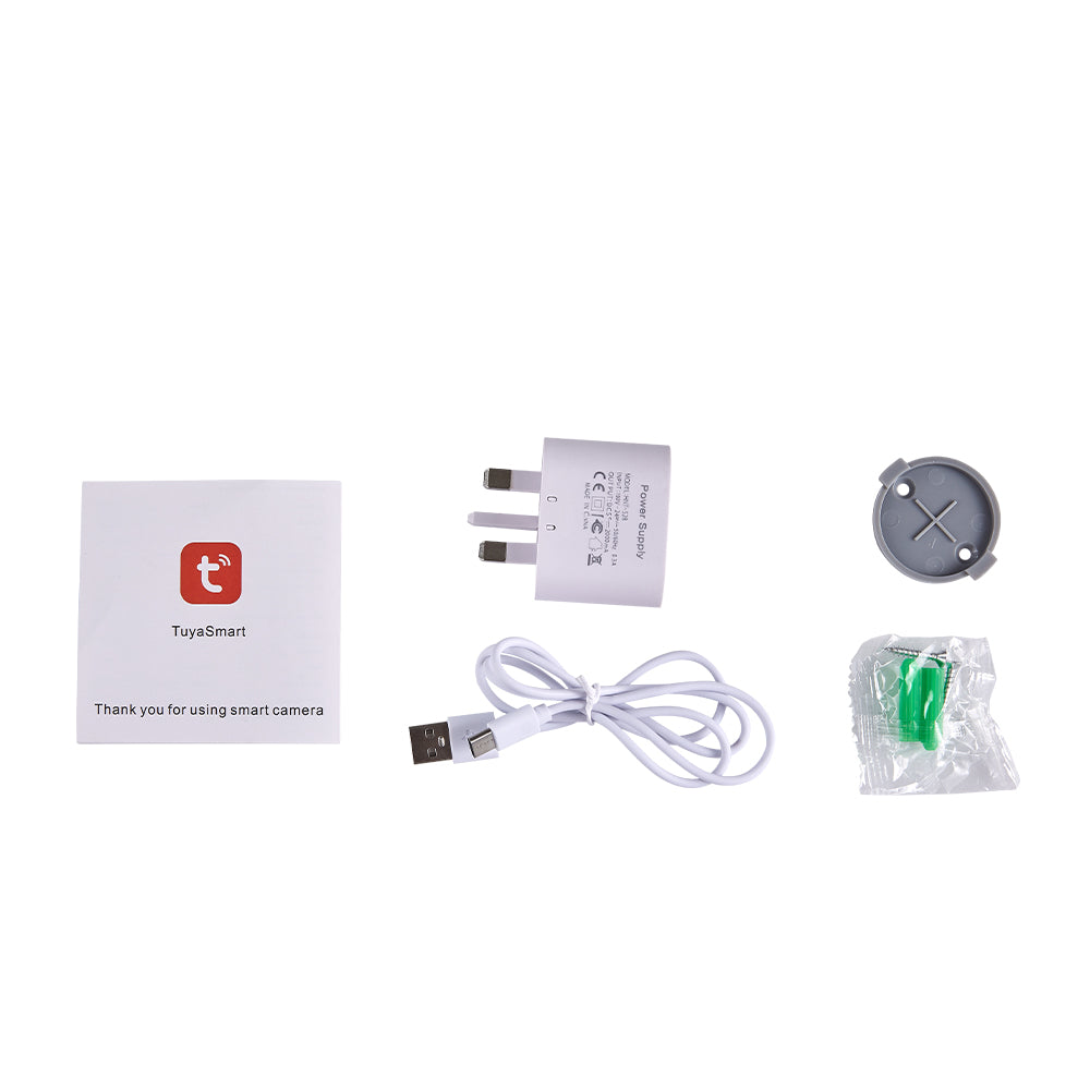 Smart Security Camera with 360° View & Motion Detection – 2K HD, Two-Way Audio, Compatible with Tuya APP