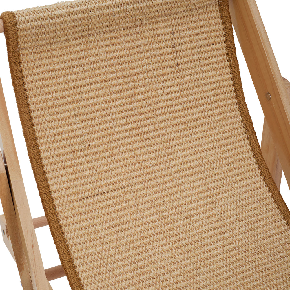 Pets Mood Sisal Cat Recliner Bed – Adjustable & Foldable Cat Scratching Lounge for Sunbathing and Resting