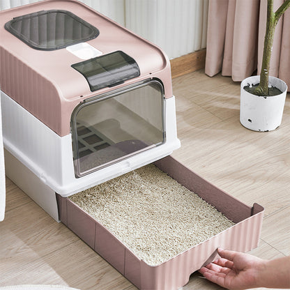 Fully Enclosed Cat Litter Box with UV Sterilization and Odour Control