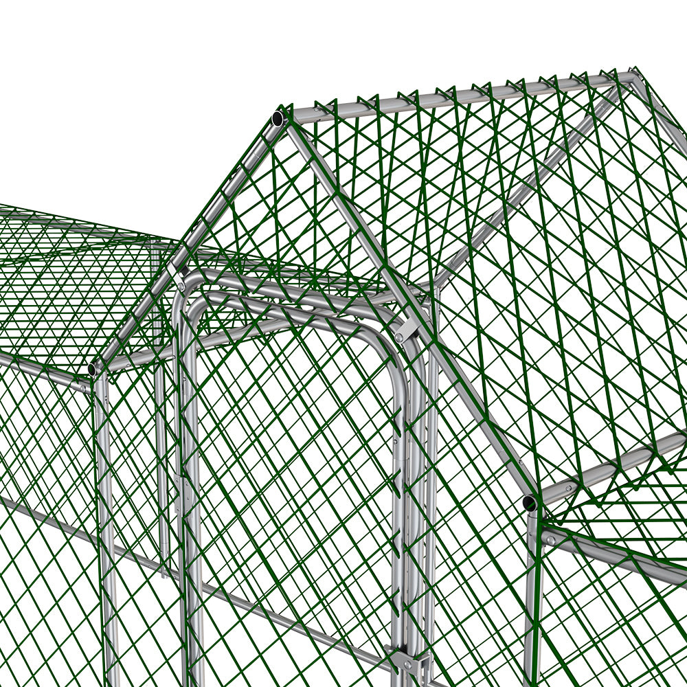 Metal Chicken Coop Run with PE Tarpaulin – Secure, Spacious Outdoor Enclosure for Poultry and Rabbits