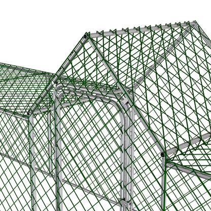 Metal Chicken Coop Run with PE Tarpaulin – Secure, Spacious Outdoor Enclosure for Poultry and Rabbits