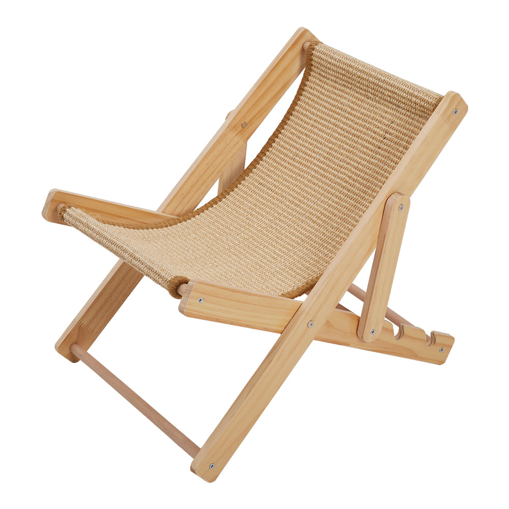 Pets Mood Sisal Cat Recliner Bed – Adjustable & Foldable Cat Scratching Lounge for Sunbathing and Resting