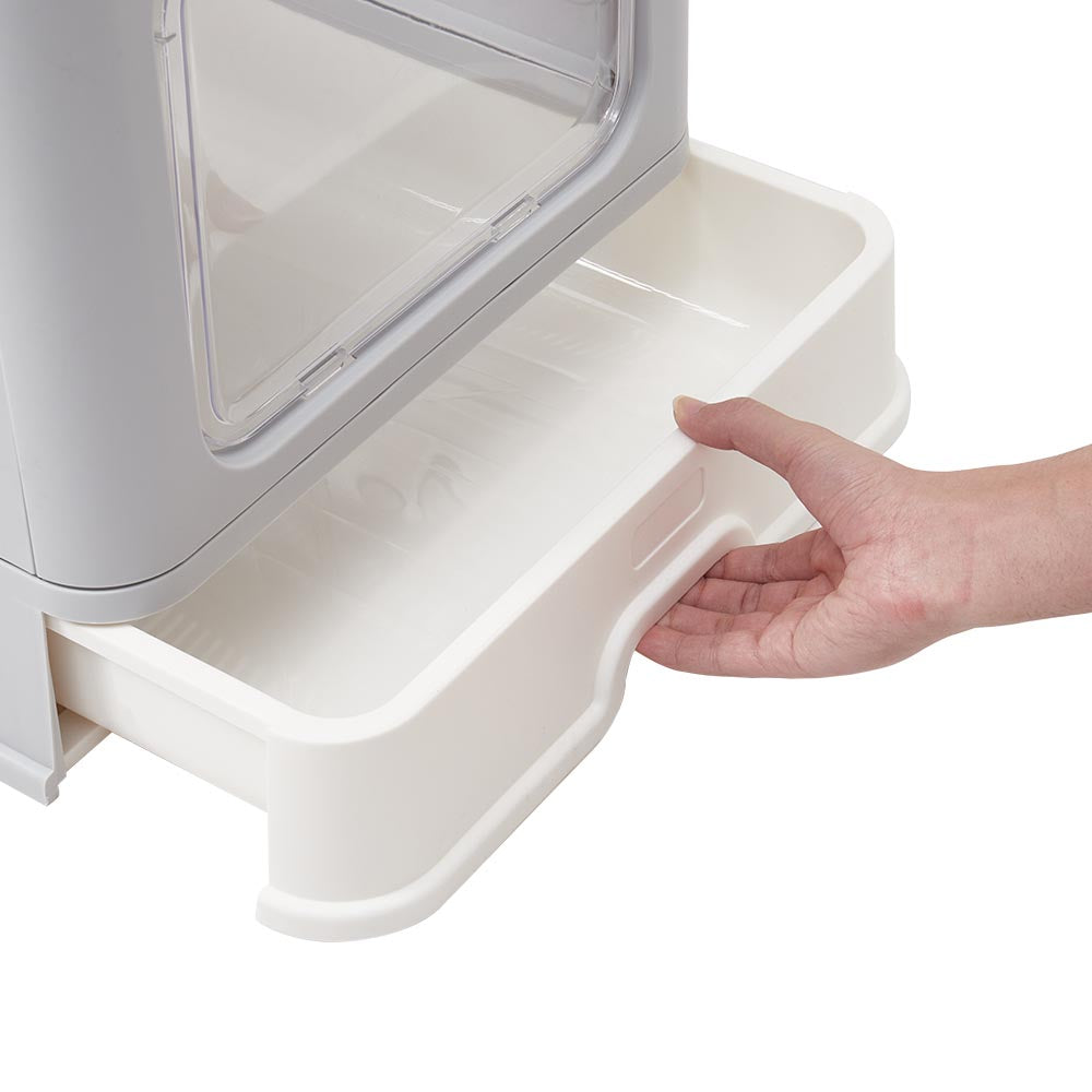 Front-Entry, Top-Opening Foldable Cat Litter Box – Compact, Easy Clean, and Space-Saving Design