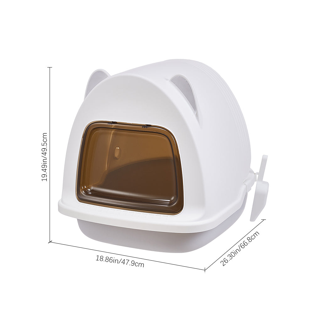 Detachable Cat Litter Box with Cat Ear Design – Privacy, Odor Control, and Easy-Clean Solution