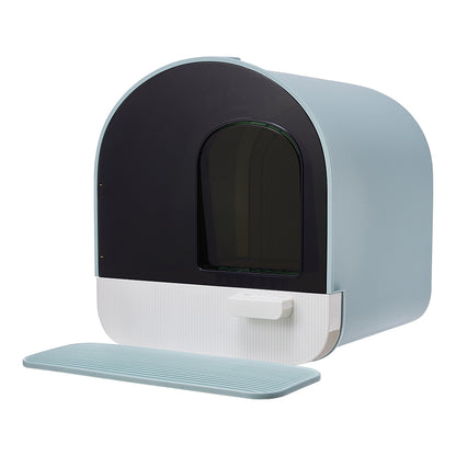 Large Enclosed Cat Litter Box with Deodorizer – Leak-Proof, Anti-Tracking, and Splash-Proof Design for Cats