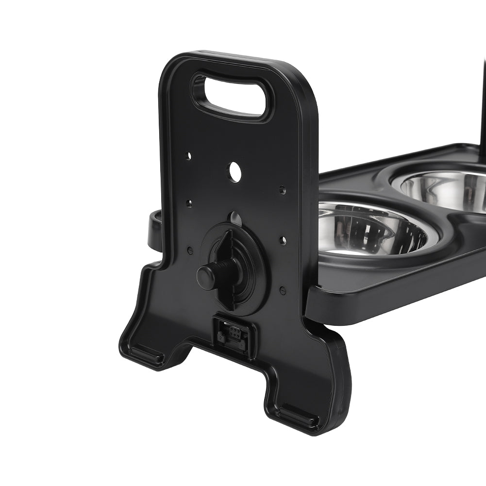 Elevated Pet Feeder with 2 Stainless Steel Bowls – Adjustable Height Stand for Cats and Dogs