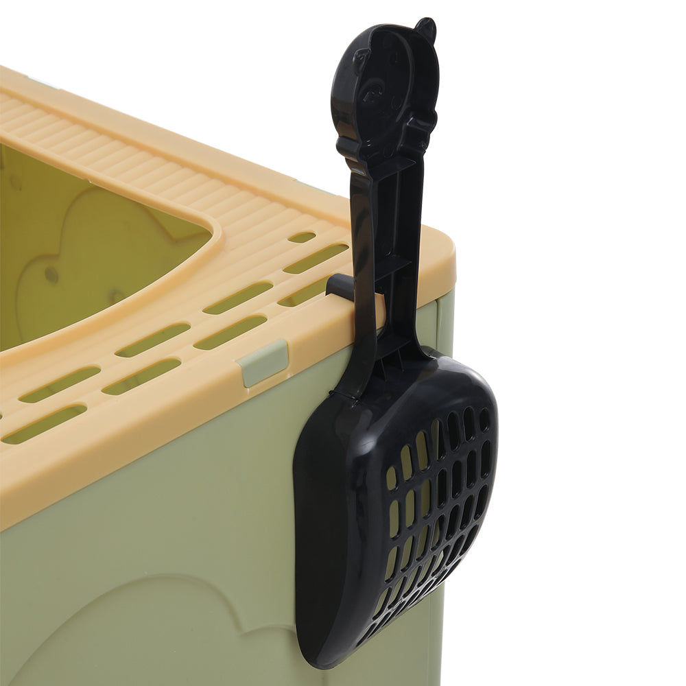 Foldable Top-Entry Cat Litter Box with Drawer and Scoop – Enclosed, Splash-Proof & Odor-Resistant Design