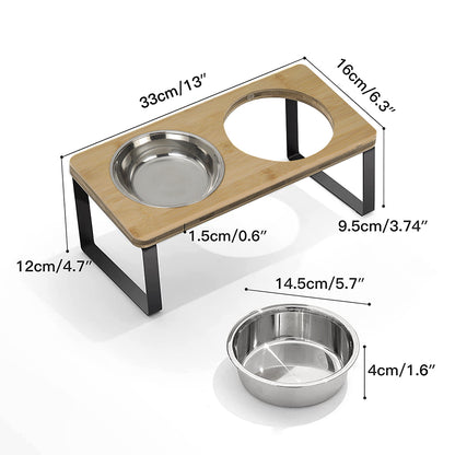 Elevated Dual-Bowl Pet Feeder – Stylish & Comfortable Feeding Stand for Cats and Dogs